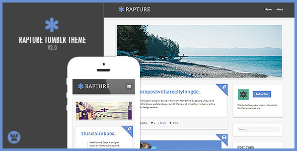 Rapture - A Responsive Tumblr Theme