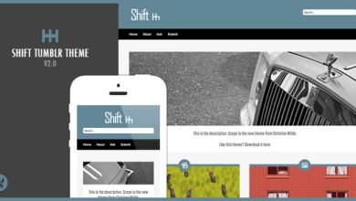 Shift - A Responsive Masonry Tumblr Theme