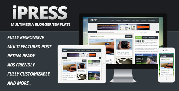 iPress - Multimedia Blogger Template